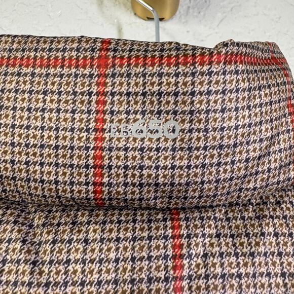 EDDIE BAUER Vest Jacket XL Goose Down Plaid Full Zip Mock Collar Quilted Puffer - Picture 10 of 14